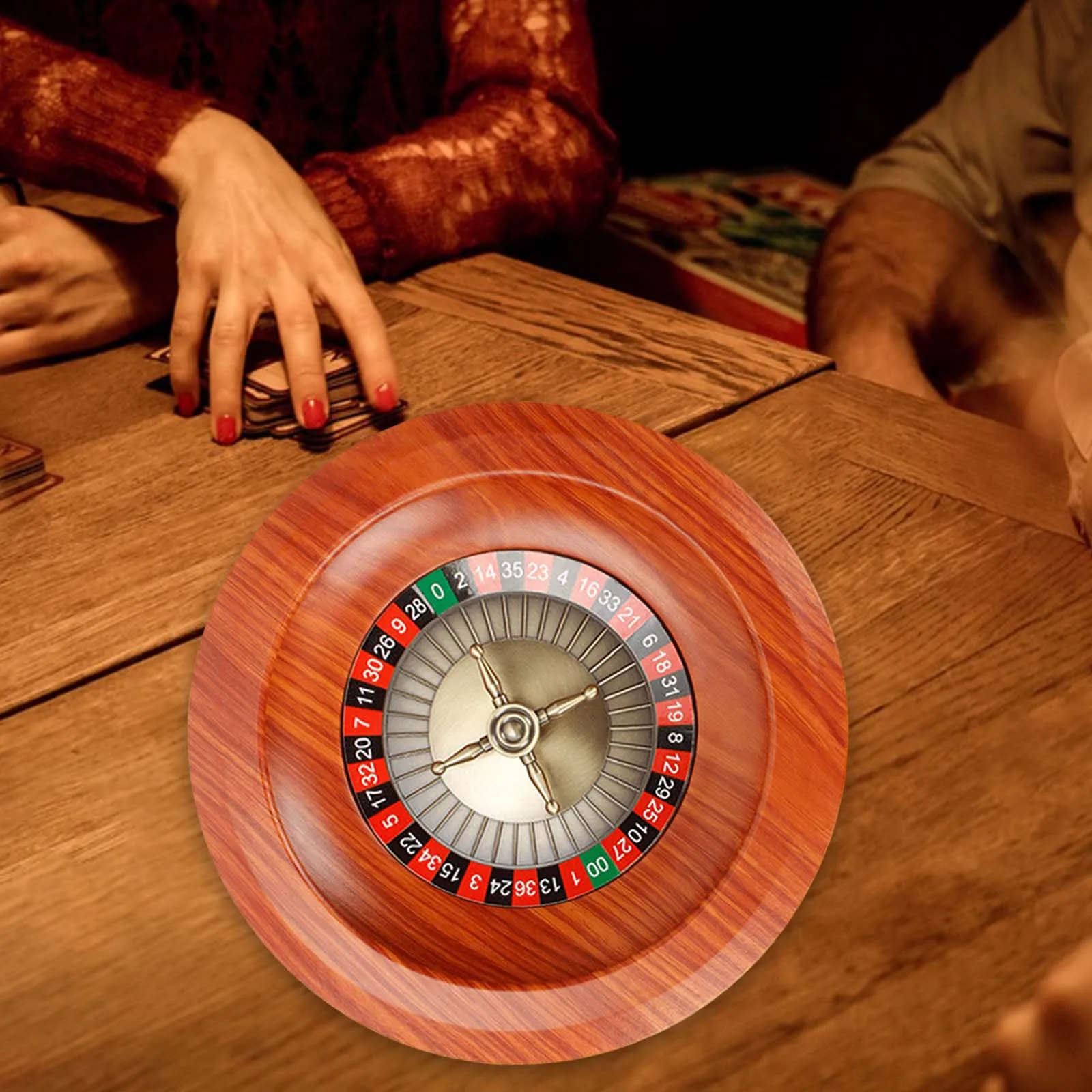 Imagem -02 - Portable Roulette Table Game For Party Rotating Game Wheel Leisure Festival Holiday Events 12 in Diversão Roleta