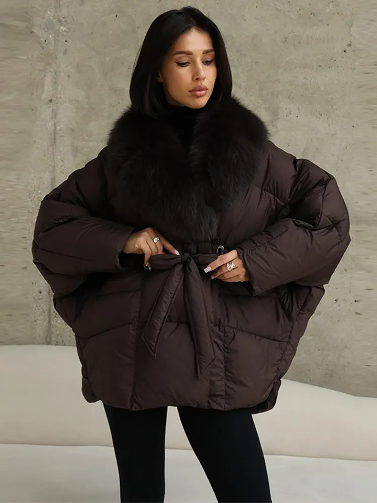 شتاء جديد دافئ رشاقته سترة معطف للإزالة الفراء طوق فضفاض الخبز معطف فضفاض شيك أسفل سترة معطف 2025 المرأة أبلى