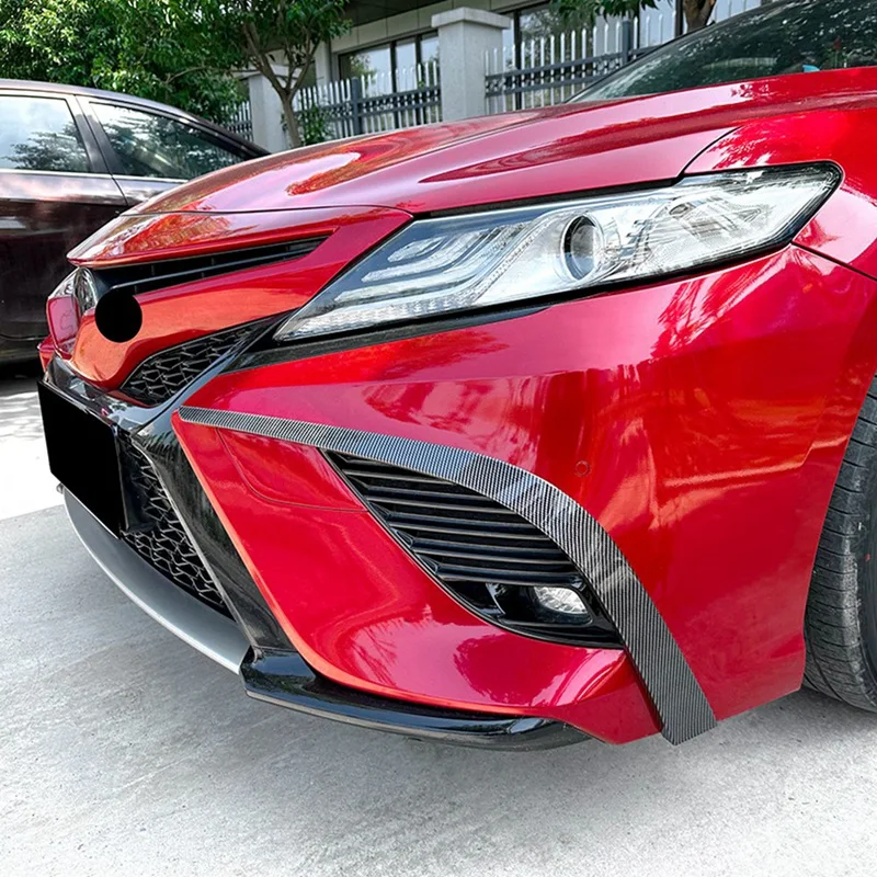 Car Front Bumper Light Frames Spoiler Racing Grille Cover For Toyota Camry 8Th Generation 2018 2019 2020 Sport