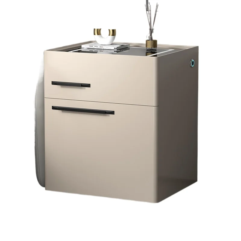 Safe Bedside Table Integrated Home with Safe Smart Bedside Table Hidden Fingerprint Safe WIFI Remote Password
