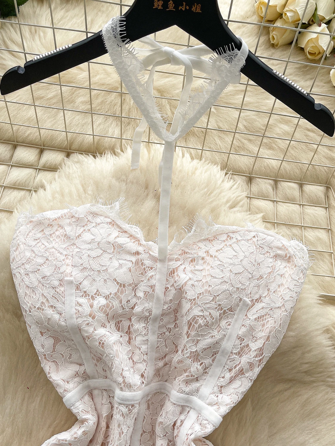 Vestido Sexy de Renda Bodycon Pure Desire para Mulheres, Estilo de Noite de Verão, Sem Mangas, Saia Bustier de Cintura Alta, ...