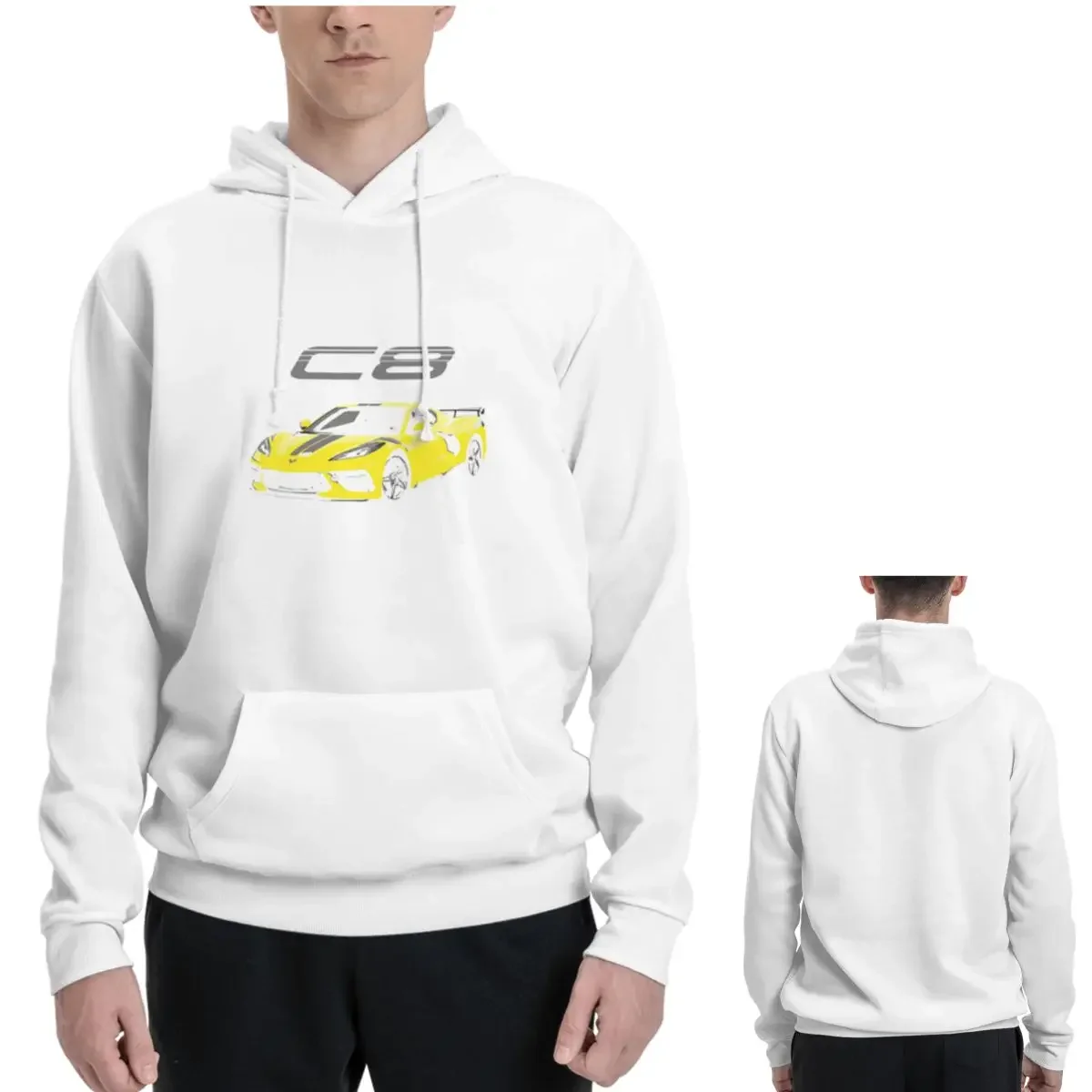 

2021 2022, Corvette C8, ускоренные желтые толстовки, мужские и женские пуловеры, толстовка в стиле хип-хоп, уличная одежда с длинными рукавами, осень-зима