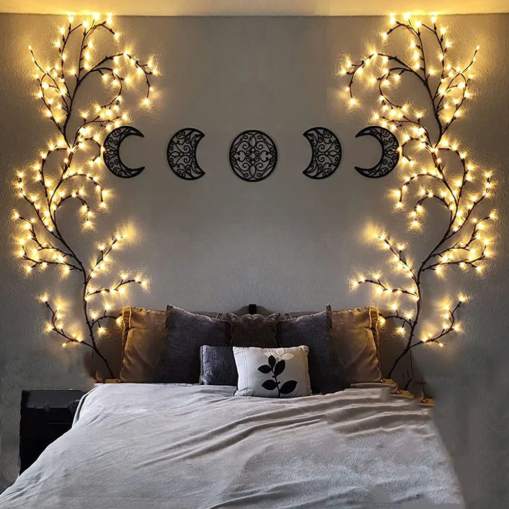 Imagem -06 - Romântico Fairy Willow Vine Light String Holiday Rattan Twig Garland Decoração para Ano Novo Casamento Natal Dia dos Namorados 144leds