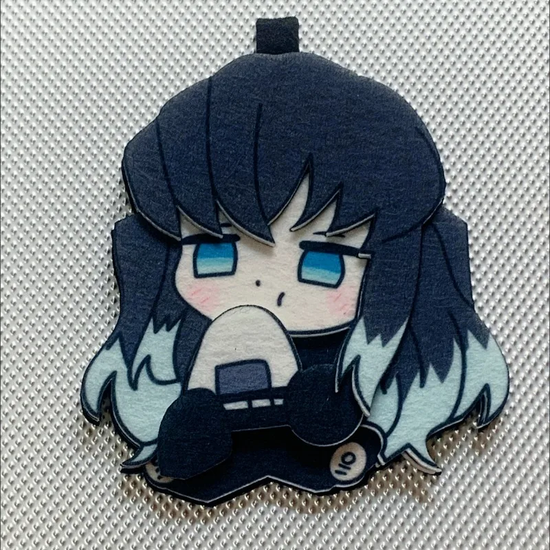 Nowy brelok z włókniny Demon Slayer Muichirou, figurka anime, urocza zabawka, ozdoba do plecaka, model, prezent na Boże Narodzenie