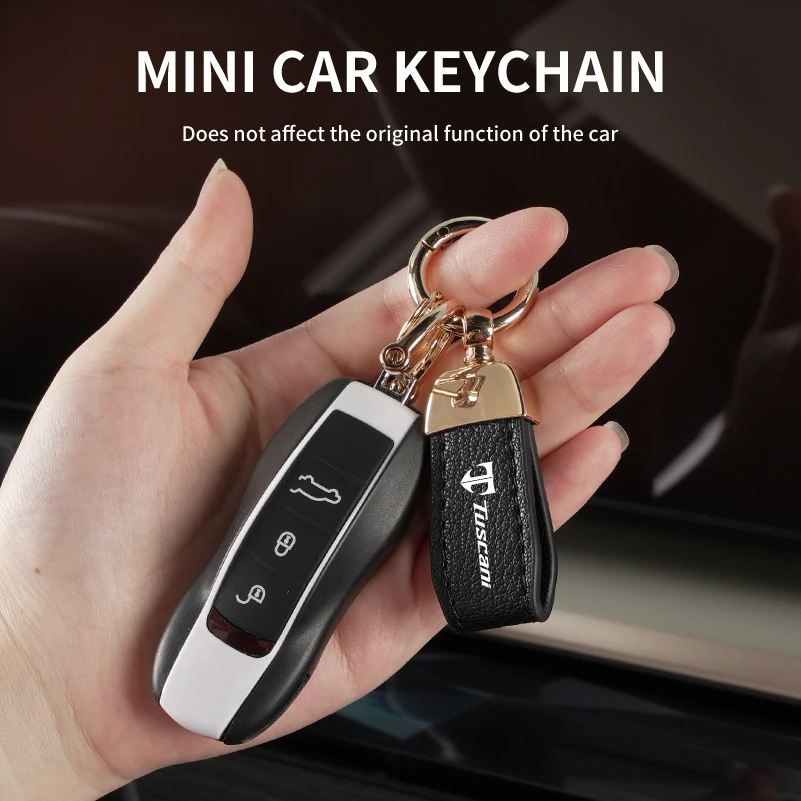 Car Key Chain Leather Keying Key Ring Men Women Gift Keychain Holder For Hyundai Tuscani Coupe Tiburon I30 IX35 I40 Tucson Getz