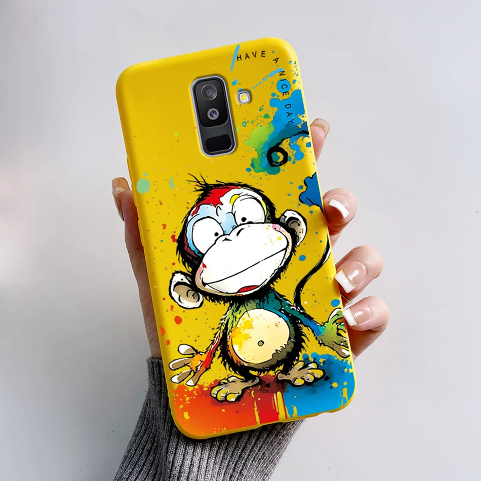 For Samsung Galaxy A6 Plus A6+ 2018 Case SM-A605F Silicone Cover Cute Bear Cartoon Soft Funda For Samsung A6 2018 A6Plus Bumper