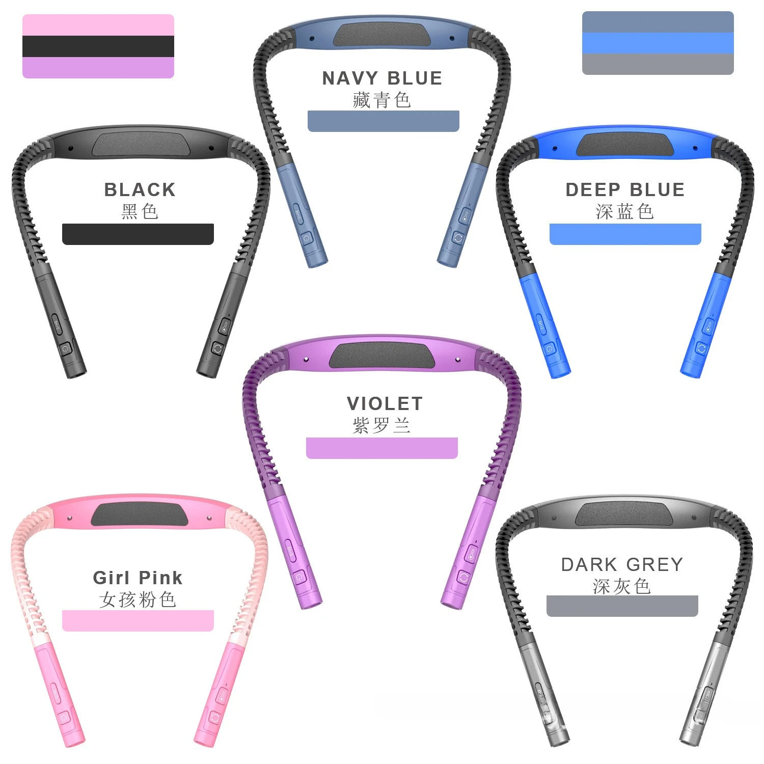 

High Quality USB Reading Lamp Neck Book Light Rechargeable HandsFree Portable LED Reading Light for Camping Repairing Lighting