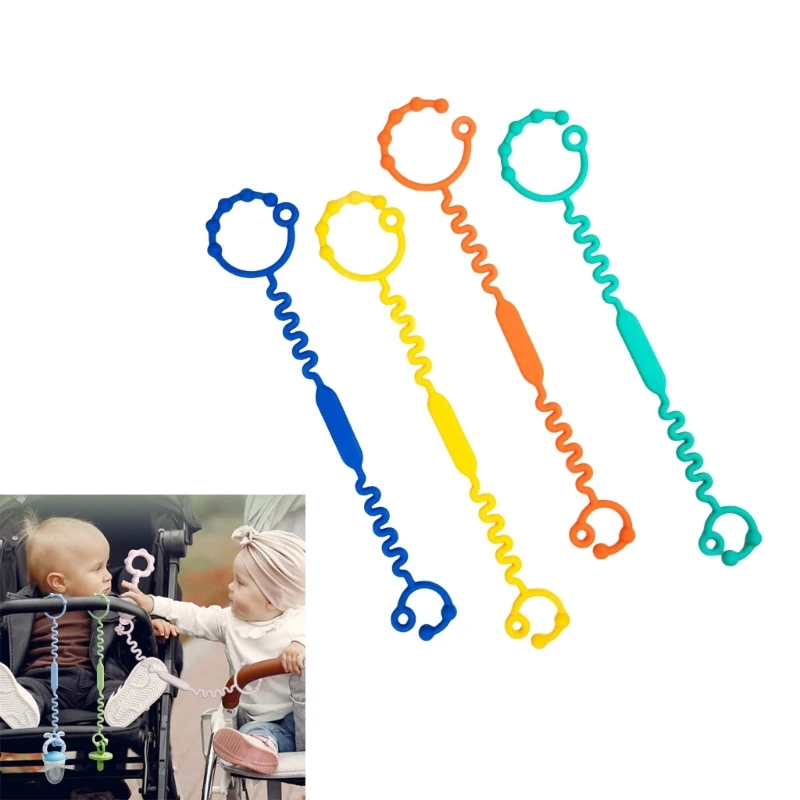 Upgrades Silicone Baby Toy Leashes Stretchable & Safe Toy Security Straps Secure Straps Pacifiers On Strollers & Chairs