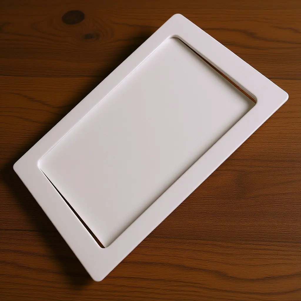 

Side Open Trash Can Lid 9.24X6.80X1.18In Stainless Steel Built-In Countertop Garbage Cover For Kitchen Bathroom Recessed Swing