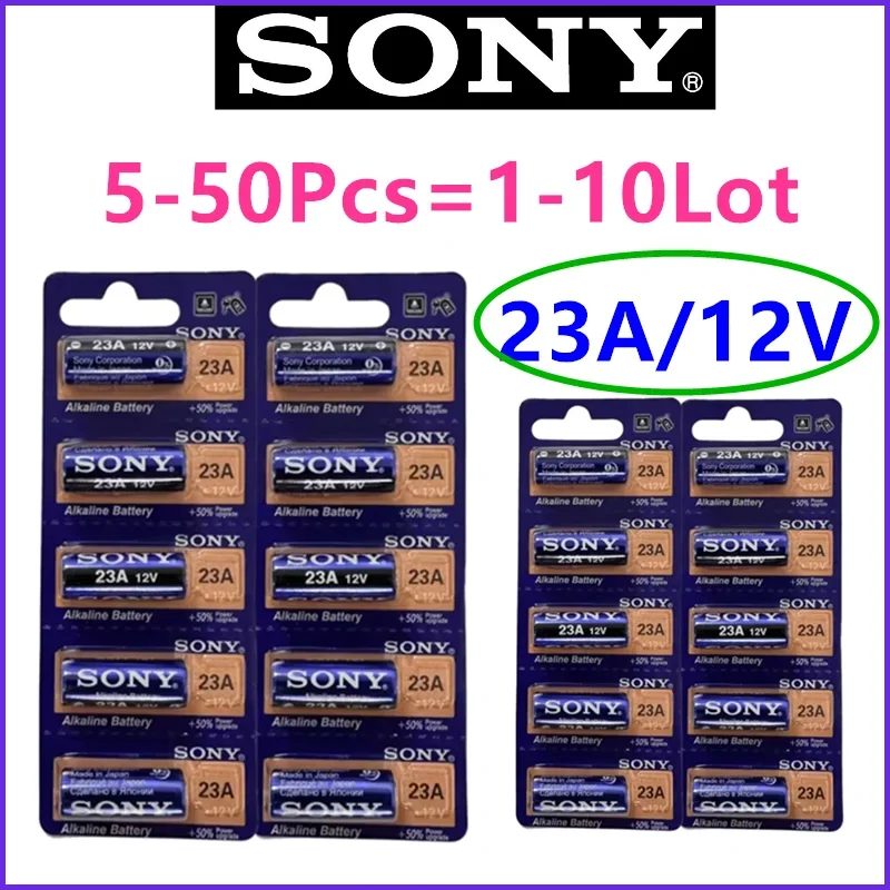 5-50pcs original For SONY 23A 12V 23GA  alkaline battery doorbell remote control electric toy