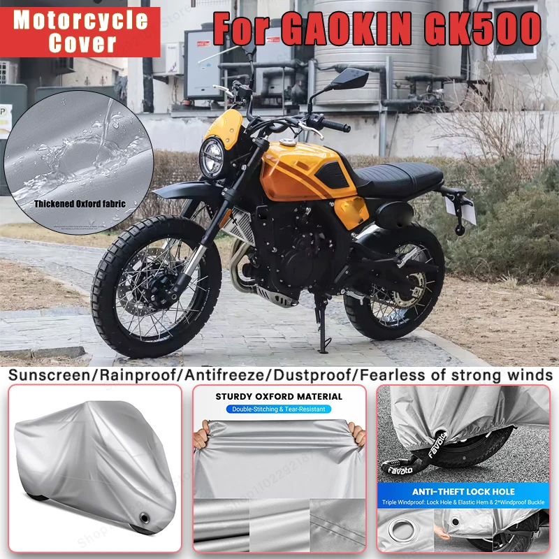 

For GAOKIN GK500 Brixton Crossfire 500 No Ear Motorcycle Cover - Outdoor Full Body Protection Waterproof Dustproof Sunscreen