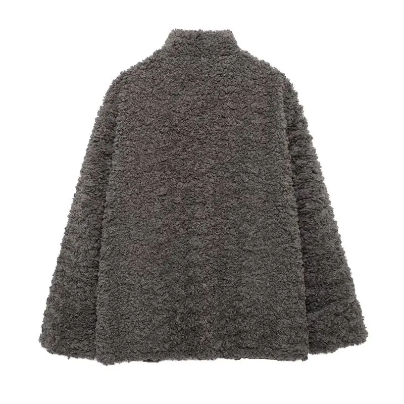 

Winter 2024 Women's Mid-Length Stand Collar Fur Jaet eepskin Leather Inteated Eco-Friendly Outerwear Sli Versatile ...