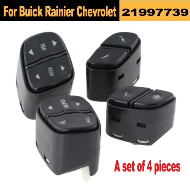 For Hummer H2 Buick Rainier Chevrolet Tahoe GMC Yukon 2003-2006 Steering Wheel Radio Volume Control Switch Button 21997739 New