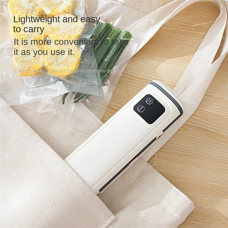 ABUS-Camping, Machine de scellage sous vide Portable adaptée aux voyages pour le stockage des aliments 10 sacs-Design Compact pour la cuisine à domicile prise ue