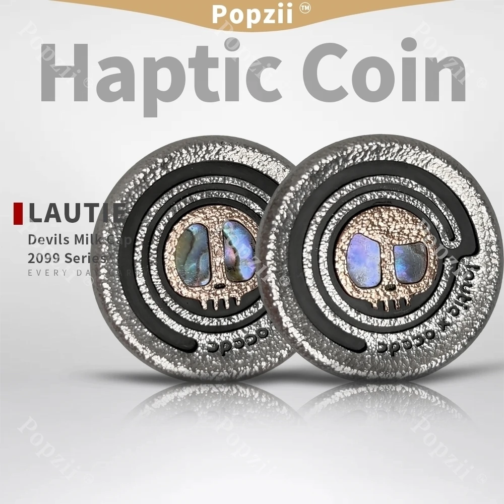 

Игрушка-антистресс LAUTIE из нержавеющей стали Devils Milk Cap Haptic Coin серии 2099, EDC, с ручной резьбой, для снятия стресса