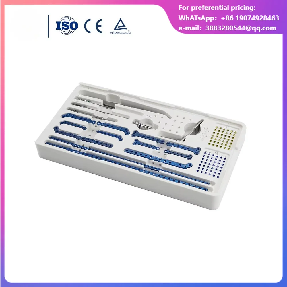 XC MEDICO 2.4mm ALPS Vet Bone Surgery Instrument Set High Strength Titanium Locking Plate Screw Kit For Pet Fracture Fixation