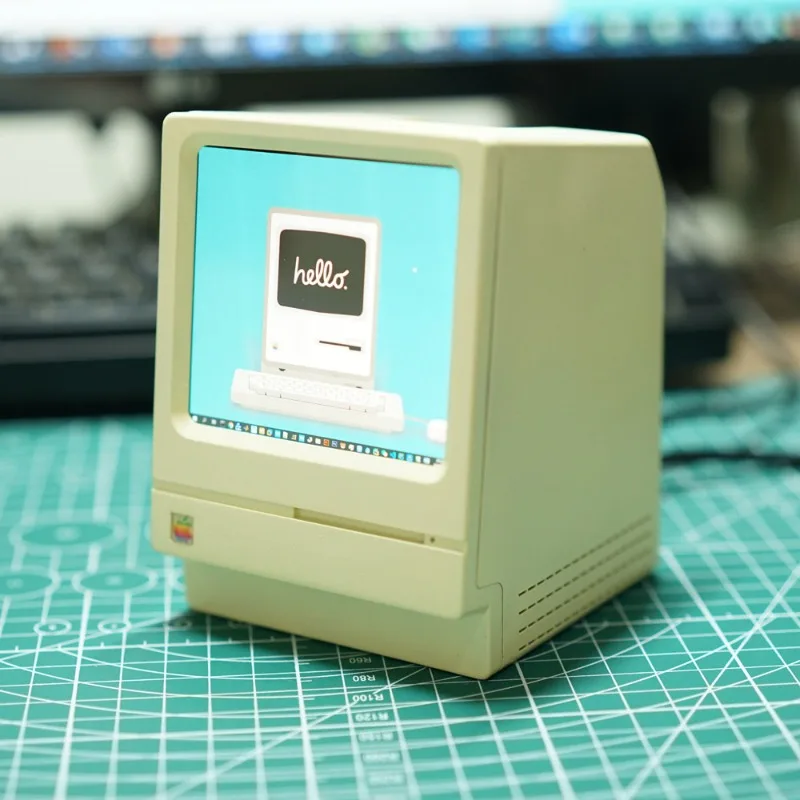 Réplica de Computadora Macintosh Retro con Pintura y Batería, Pantalla Secundaria para Computadora
