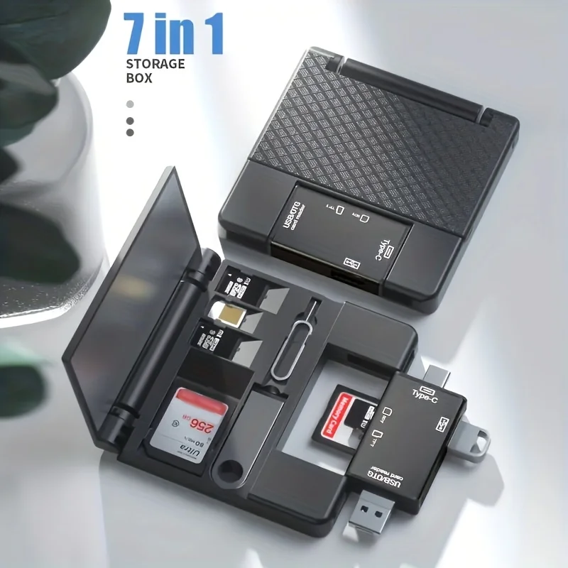 

USB-устройство для чтения карт памяти, многофункциональный футляр для карт памяти TF/SD, быстрая передача видео- и фотоподобных файлов