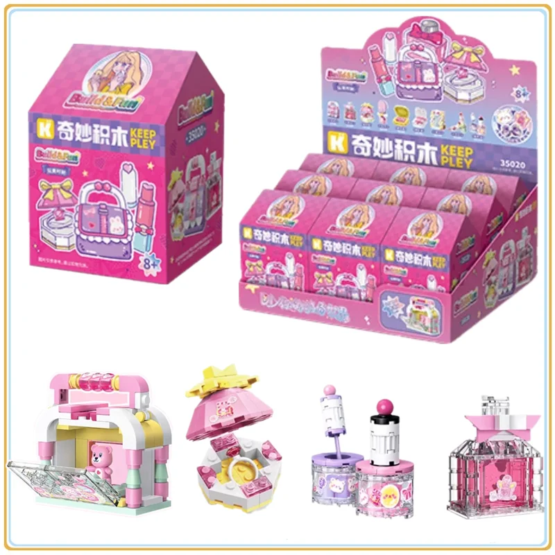 

Строительные блоки Keeppley Play Beauty Moment Series Beauty Blush Парфюм Шкатулка для драгоценностей Игрушка Сборка Модель Украшения Подарок