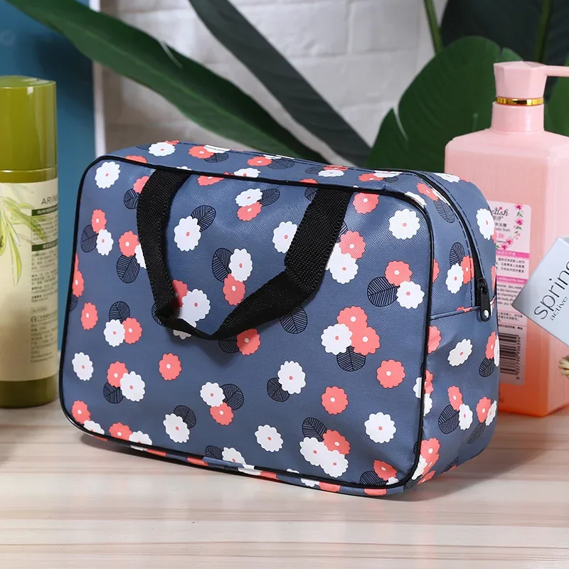 New Girl Outside Travel Toiletry Bag Case Femal Zipper Makeup Bag Organizer Fashion Flower Print Women Tote Large Cosmetic Bag