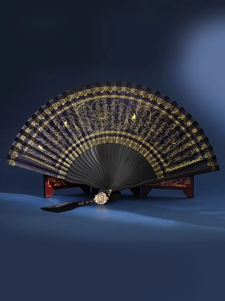 

National Museum of China Fan Elegant Artistic Birthday Gift for Friends Clear Design Chinese Style Home Living Bamboo Bone