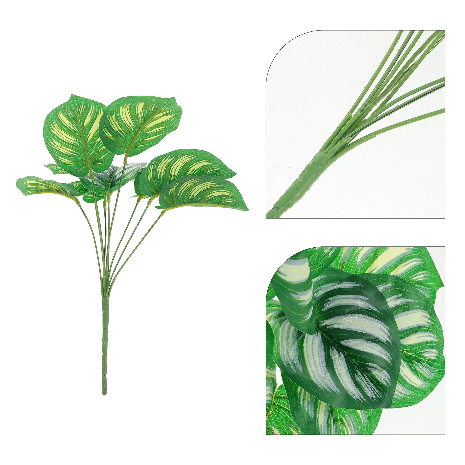 

3pcs Faux Mango Leaves Large Artificial Tropical Leaves Hawaiian Party Decorations Fake Jungle Beach Theme Wedding Birthday