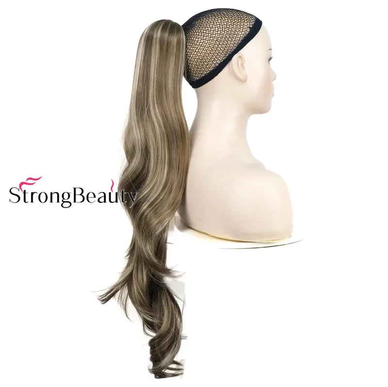 StrongBeauty Long Wavy Synthetic Ponytail Clip in/on Hair Extensions Hairpieces