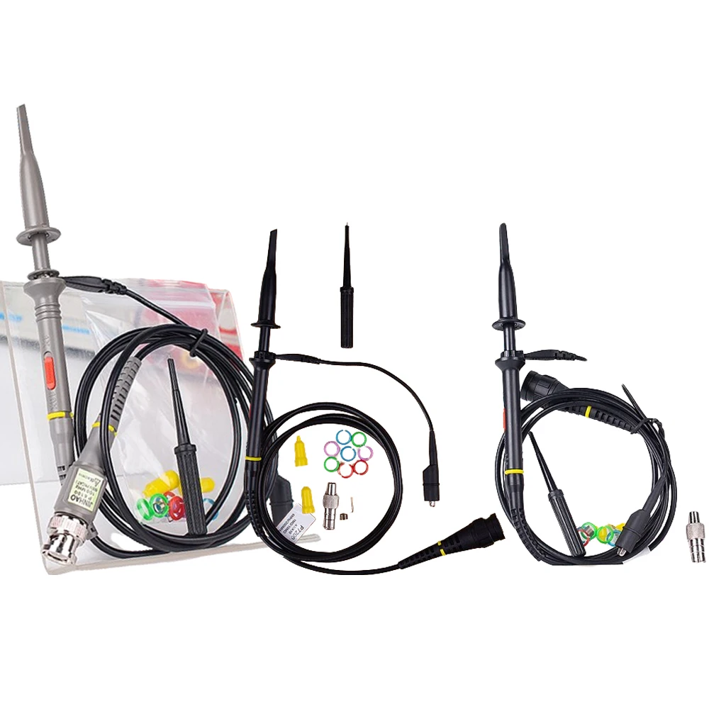 P6100/P7200/P7300 BNC Oscilloscope Probe Kit 100MHz 1X 10X Mayitr High Precision Scope Analyzer Alligator Clip Probes Test Leads