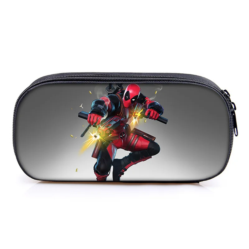 Disney Deadpool&Wolverine Printed Movie Pencil Case Pen Bag Anime Large Capacity Stationery Box Cute Bags Student School Bag