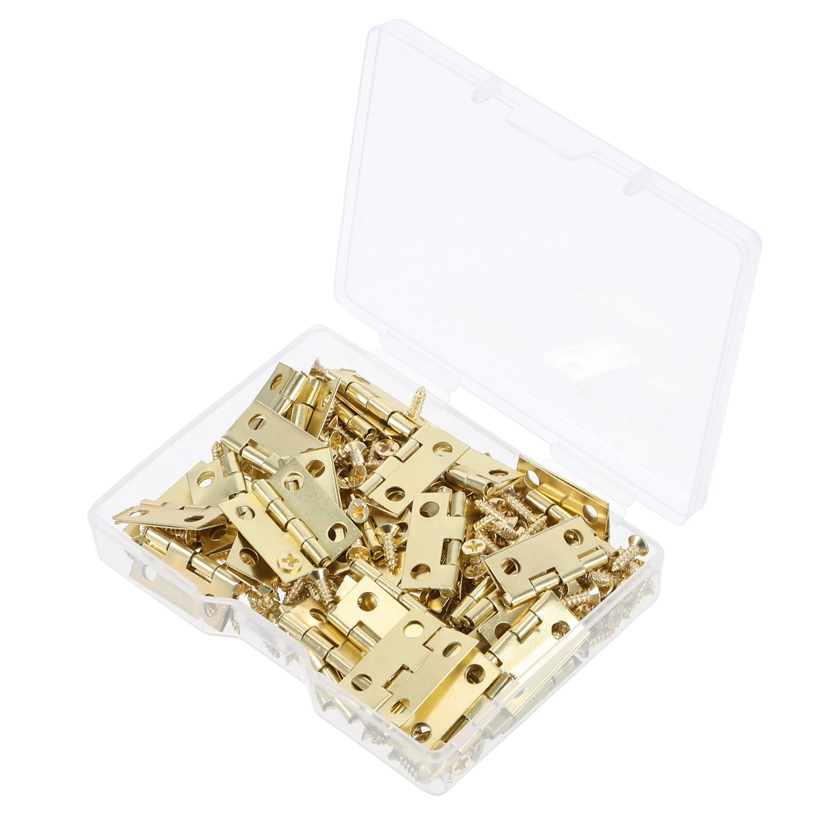 

50pcs Mini Set 19X15Mm Iron With Screws For Wooden Boxes Jewelry Cases Miniature Furniture Crafts Diy Chest Small Decorative