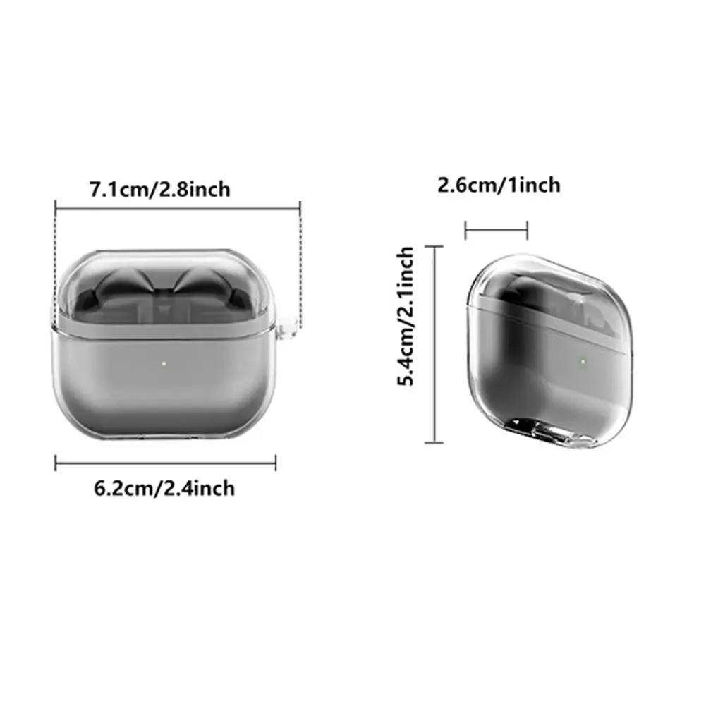 Transparent TPU Earphone Case With Silicone Lanyard Support Wired Wireless Charging Protective Shell For Samsung Buds 3 Pro