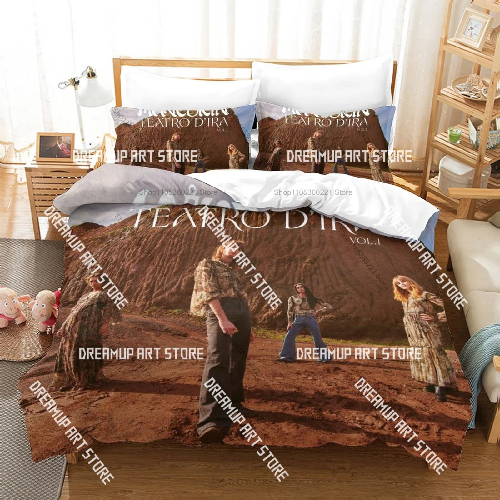 3D Printed Maneskin Rock Music Band Bedding Set for Boys Girls Duvet Cover Pillowcase Twin Queen King Full Single Double Sizes