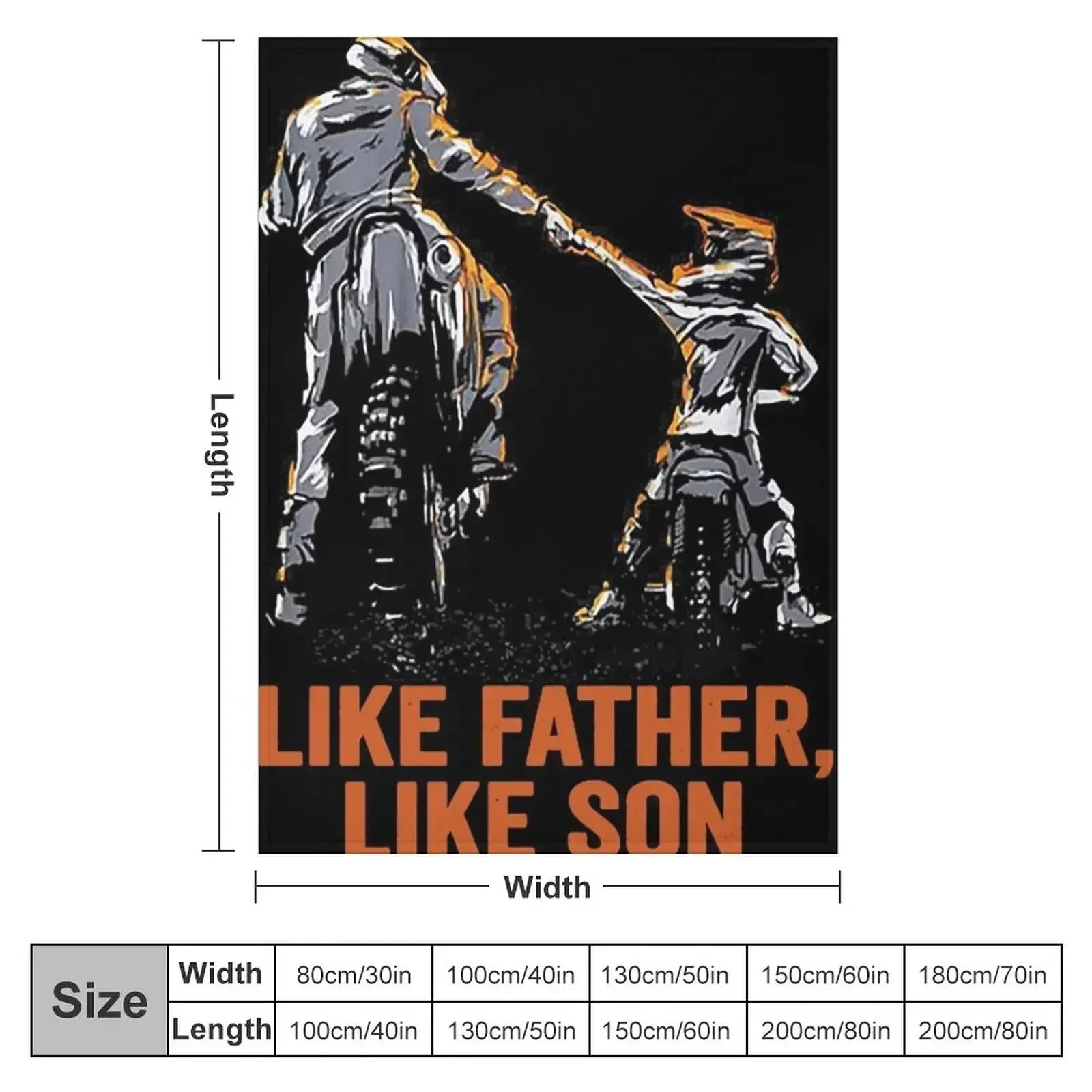 like father like son dirt bike shirt Throw Blanket Decorative Throw Sofa Sofas Blankets