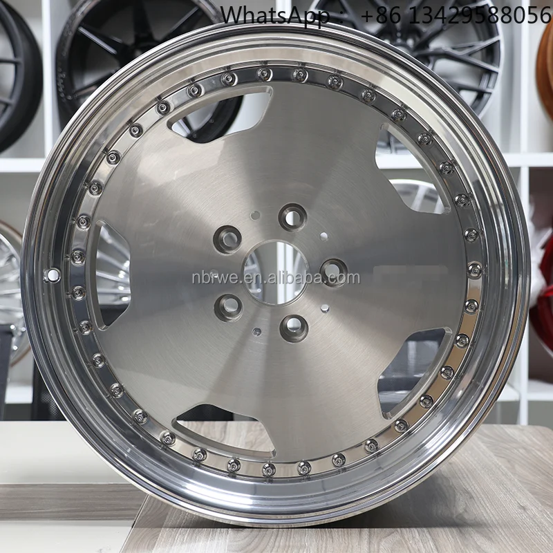 

Two-Piece Custom Forged Aluminium Alloy Wheels New Condition 40mm 98mm Customizable Brushed Silver Polished Lightweight Wheels