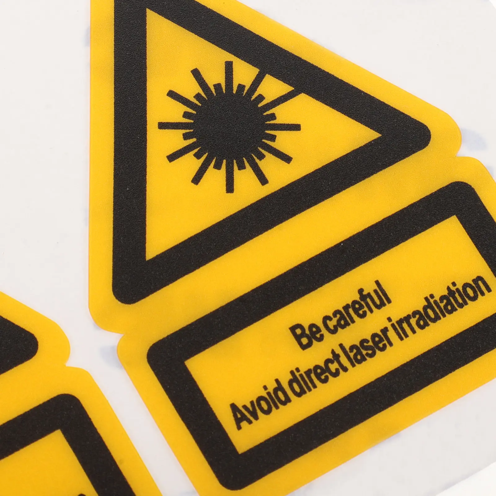 2Pcs Laser Warning Sign Safety Sticker Industrial Caution Label Hazard Alert Security Sign Traffic Safety Signs