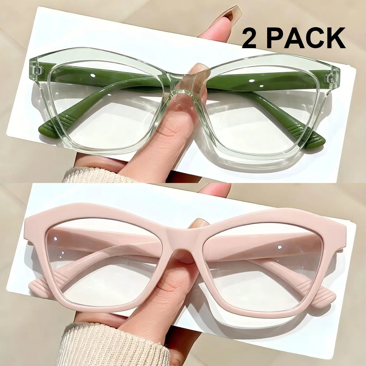 Unisex Clear Lens Auto-Focus Reading Glasses Cat Eye Blue Light Blocking Eye Protection Personalized Comfortable Fit Eyewear L50
