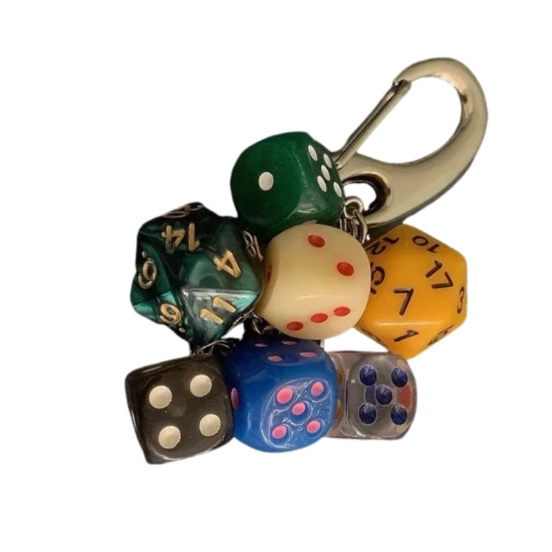 Portable Collection of Small Dices Softball Key Holders Exquisite Craftsmanship Accessory for Collectors and Fan