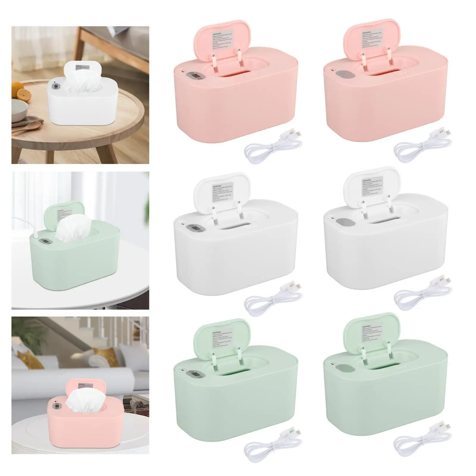 Wipe Warmer and Wet Wipe Dispenser Quick Heating System Large Capacity Wet Wipe Warmer for Travel Wet Tissue Outdoor Home