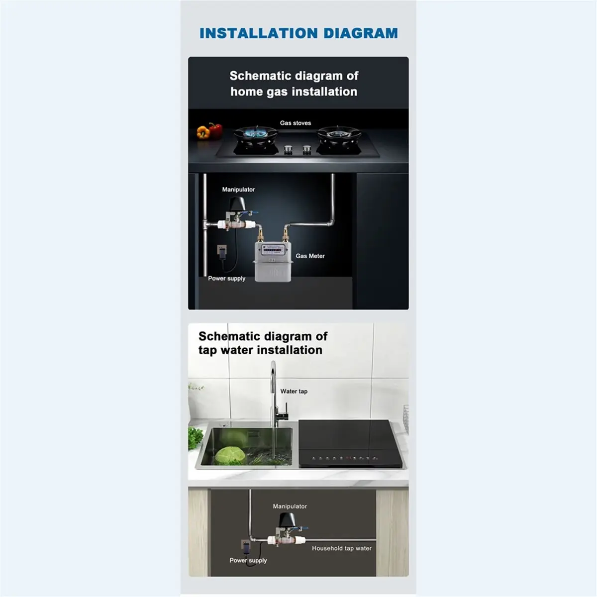 DT87 STOCK-Tuya WiFi Smart Valve Controller Universal Water/Gas Valve Timing Control for Garden Home Gas/Water Supply EU Plug