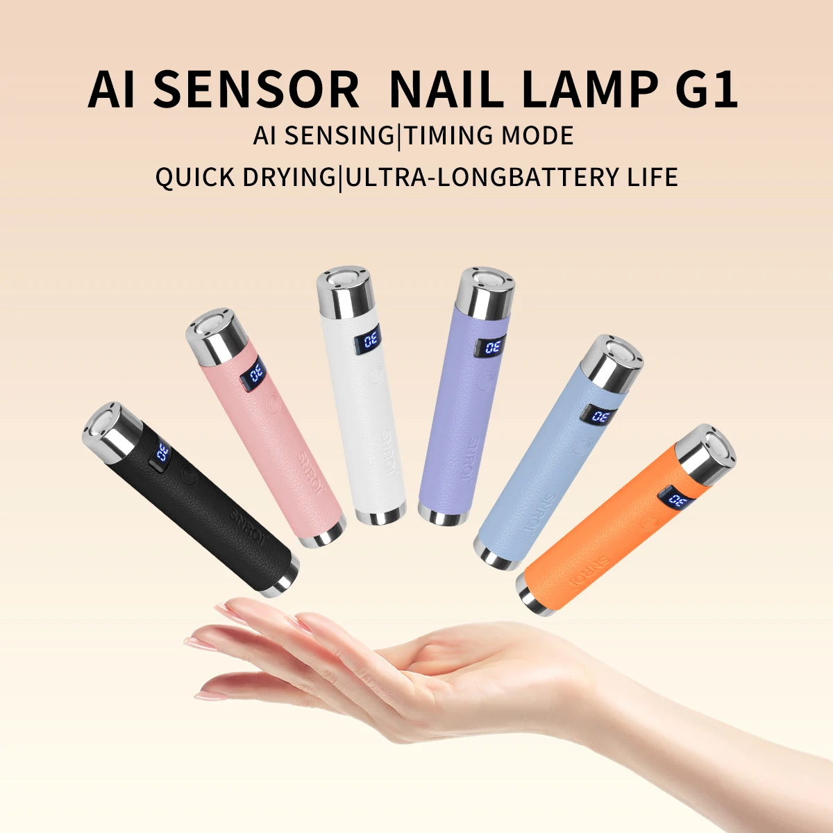 Rechargeable artificial intelligence sensor G1 wireless cordless LED UV nail lamp gel nail polish dryer UV LED nail lamp