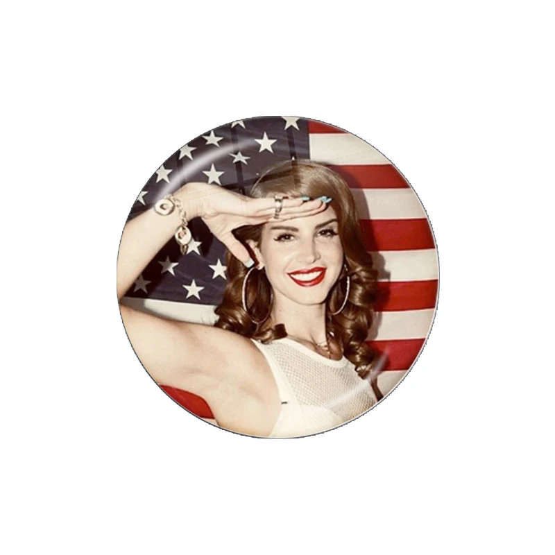 I Love Luna Retro Singer Lana Del Rey 10Pcs 12mm/14mm/16mm/18mm/20mm/25mm/30mm Round Photo Glass Cabochon Demo Flat Back Making