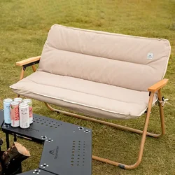 Padded Quilt Camping Chair Cushion for Outdoor Folding Garden Camping Seat Mat With Fasten Strap Chair Cushion New