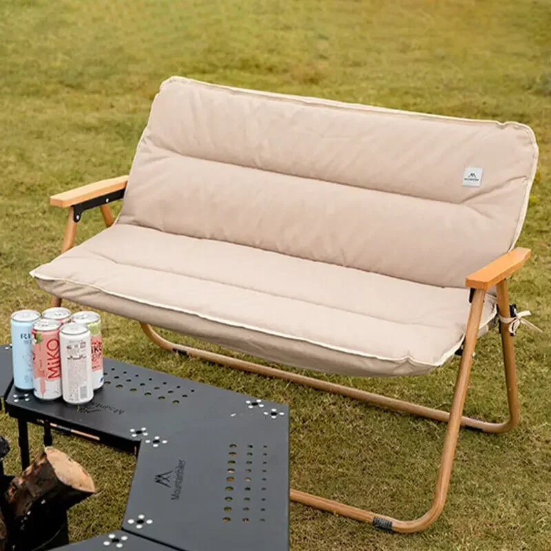 Padded Quilt Camping Chair Cushion for Outdoor Folding Garden Camping Seat Mat With Fasten Strap Chair Cushion New