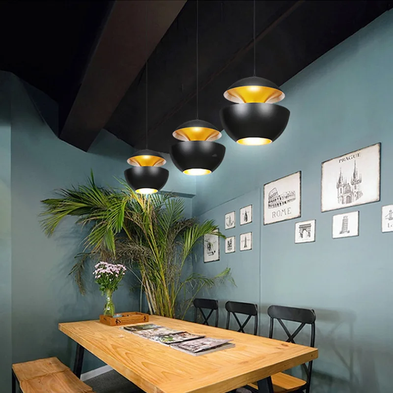 Imagem -03 - Nordic Apple Led Pendant Lamps Black Chandelier Decoração de Casa Luminária Apto para Restaurante Cozinha Bar Quarto Cabeceira