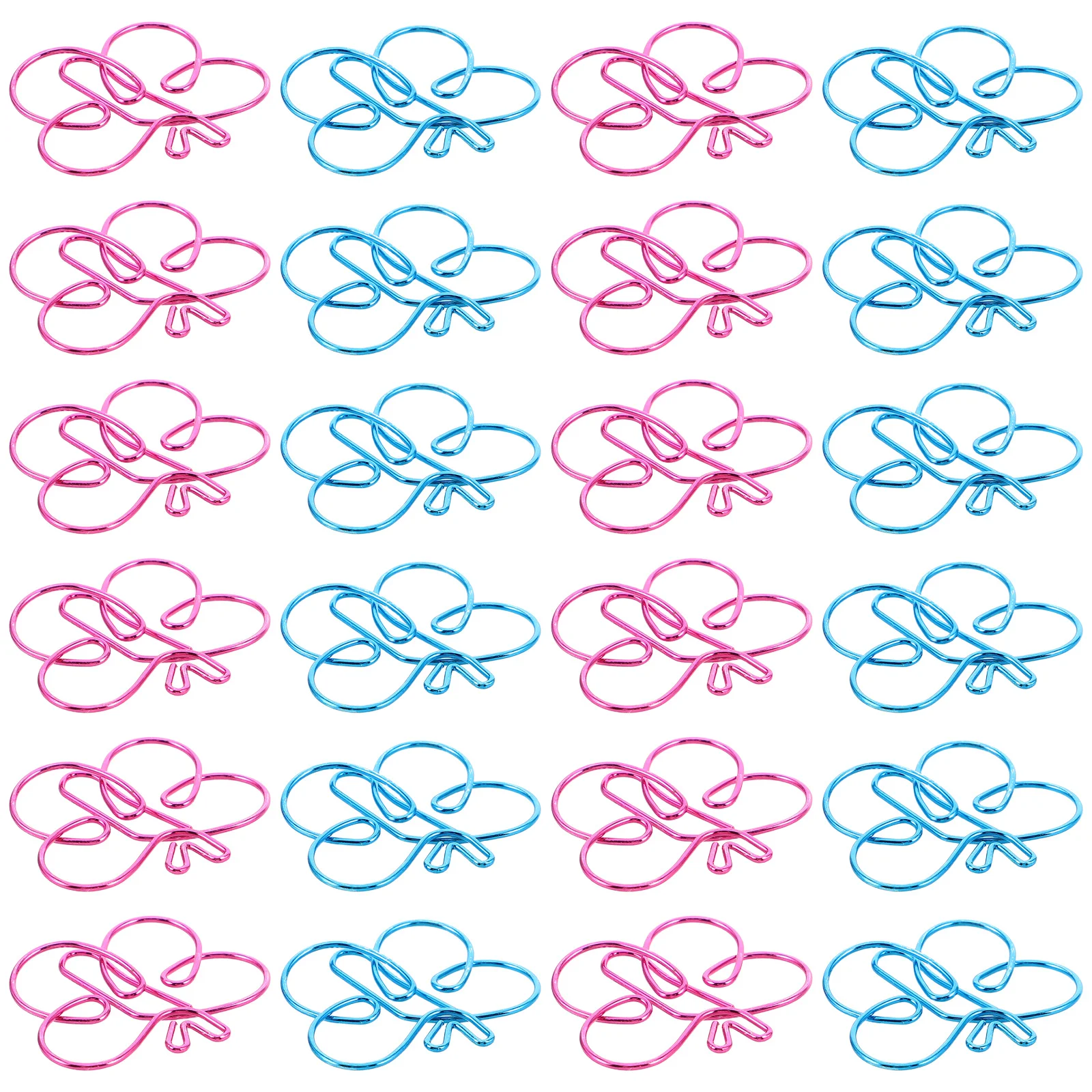 24 Pcs Paper Clip Creative Bookmarks Clips Animal Shaped Paperclip Metal School Supplies Butterfly