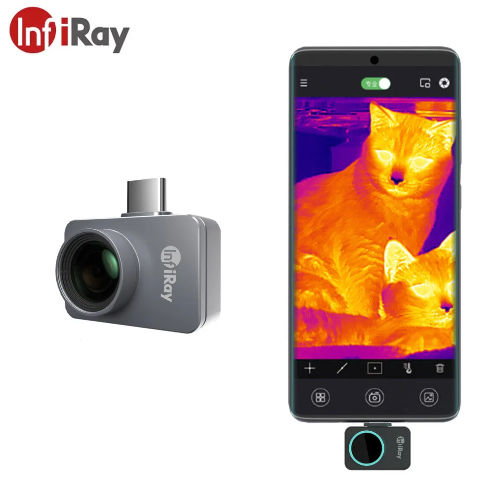 infiray camera termica para celular p2 pro 256x192 camera termica com lente marco visao noturna e testes 01