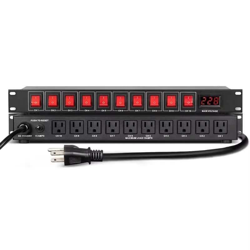 

Biner SR128 professional intelligent 10 channel Power Sequencer With Voltage Display