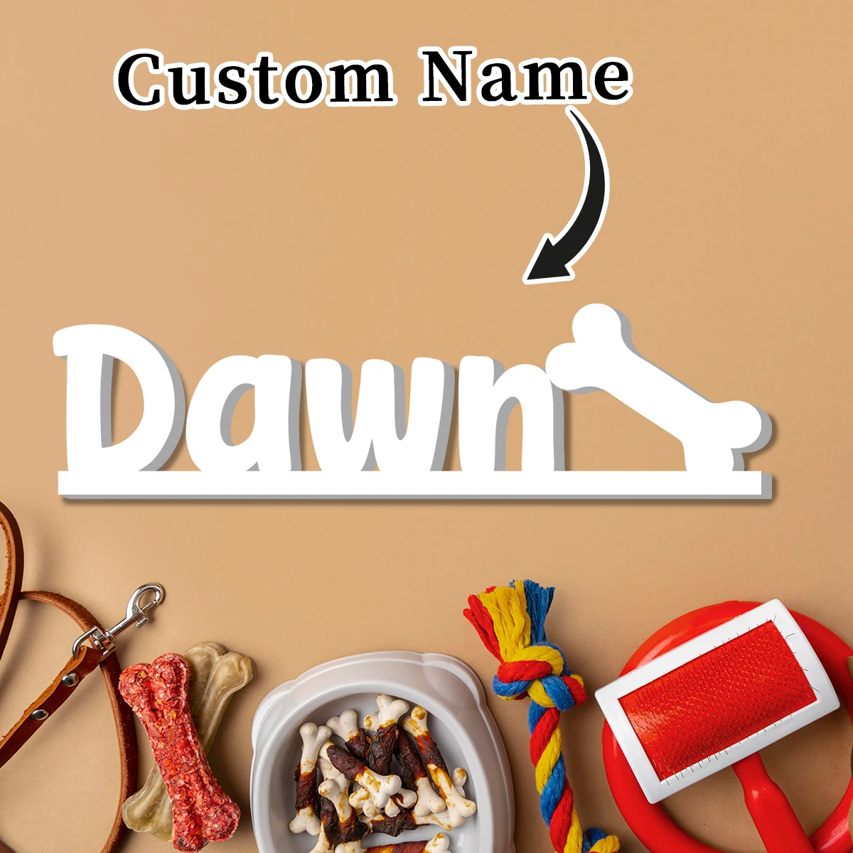 1pc Custom bone PVC Ornament,DIY Paintable,Bedroom Living Room Table Wall Decor,Wedding Birthday Anniversary Graduation Gift