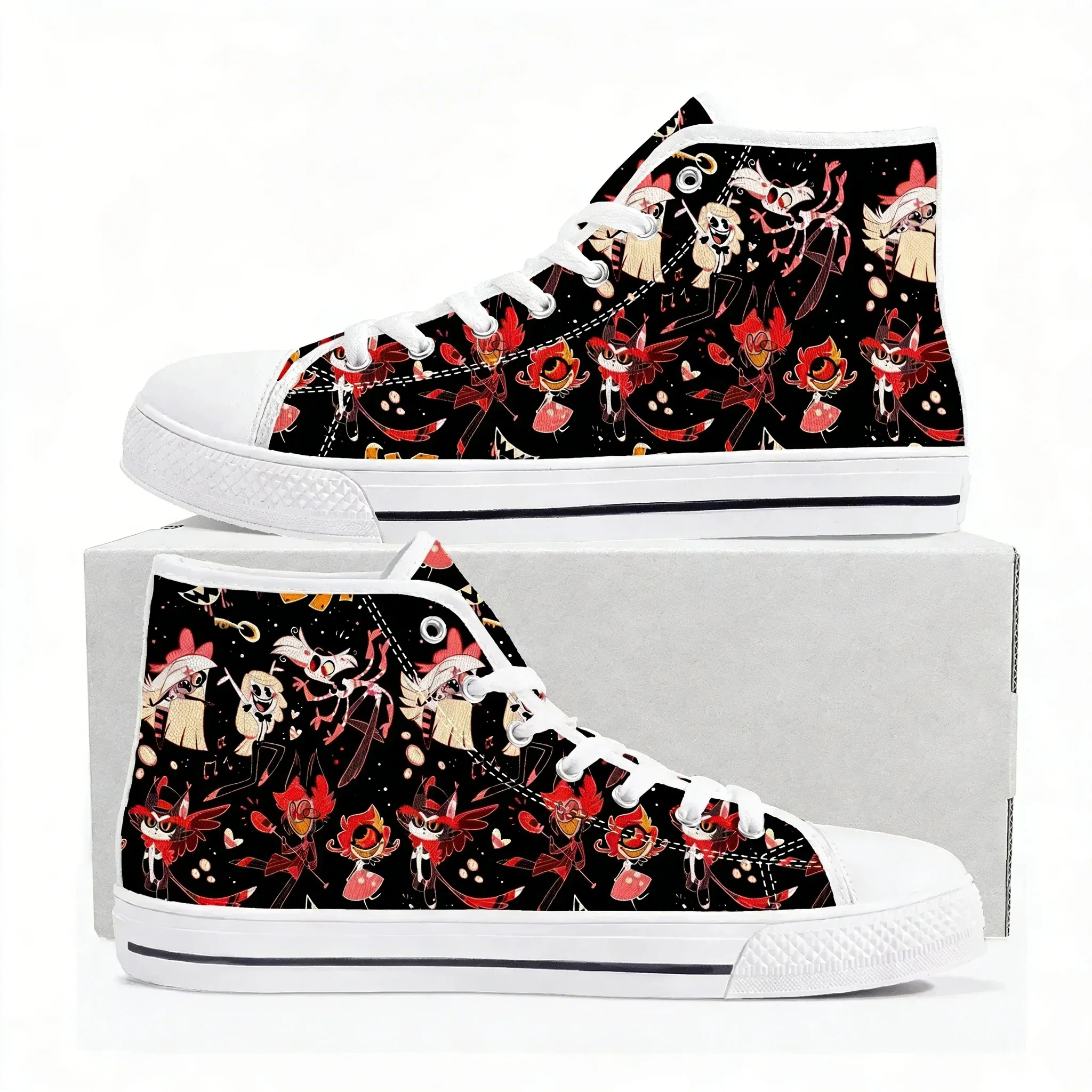 

Cartoon H-Hazbin Hotel High Top High Quality Sneakers Mens Womens Teenager Canvas Sneaker Casual Couple Shoes Custom Made Shoe