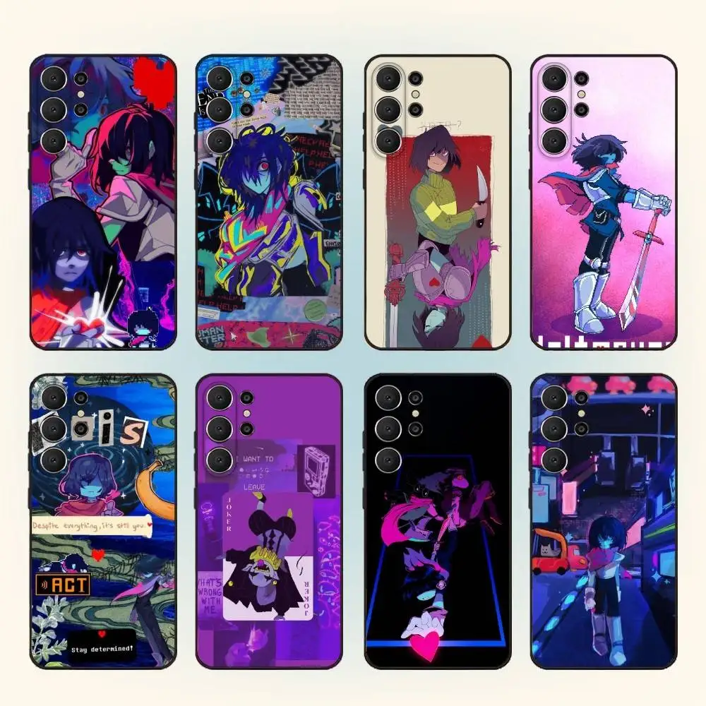 เคสโทรศัพท์ D-Deltarune K-Kris สำหรับ Samsung S 25,24,23,22,30,21,10,9,Ultra,Plus,Lite,FE,4,5 G สีดำ เคสนิ่ม